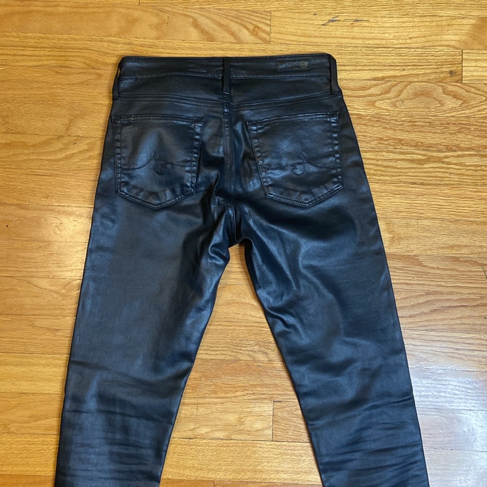 AG Farrah High-Rise Ankle Faux Leather Skinny Pants. Size 27R - Picture 9 of 14